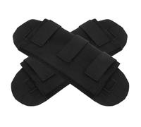 CATIEBYE 2pcs Shoulder Pad for Straps Backpack Shoulder Strap Pads Black Canvas Sponge Universal Fit Deformation Resistant for Backpacks Outdoor Adventures Journeys