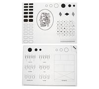 CATIEBYE 2pcs Silicone Nail Art Practice Mat with Grids and Testing Zones for Manicure Training Washable Nail Coloring Mat and DIY Use