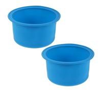 CATIEBYE 2pcs Silicone Wax Melt Warmer Liners Reusable Leak-proof Soft Silicone Insert 4.72 Inches No Scrape Multifuntional Use for Heating Wax and Craft Candle Making