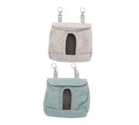 CATIEBYE 2Pcs Small Pet Slow Feeder Hay Storage Bag with Snap Hooks for Guinea Pig Rabbit Cage Waste-reducing Hanging Hay Feeder Protects Food From Urine and Keeps Cage Clean Practical