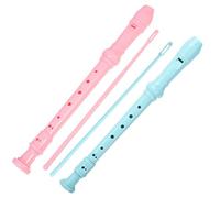 CATIEBYE 2pcs Soprano Recorder Flutes for Boys and Girls, German Style 8-hole Wind Instruments, Cherry Blossom Pink Ocean Blue, Beginner Musical Instruments for Children’s Early Education