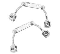 CATIEBYE 2pcs Stainless Steel Glasses Pads Anti-skid Cushion for Full-frame Glasses Double-hole Design, Silver Metal Pads Replacement to Reduce Discomfort