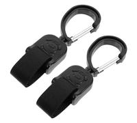 CATIEBYE 2pcs Stroller Hooks Rotating Stroller Bag Clips Hook and Loop Fasteners for Easy Attachment Swivel Design for Shopping Bags