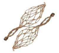 CATIEBYE 2pcs Twine Rope Wine Bottle Carrier Bag Net for Wine Storage Vintage Style Macrame Shopping Tote for Picnics and Parties