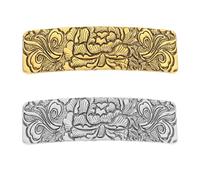 CATIEBYE 2pcs Vintage Alloy Hair Clips Barrette Hairpin for Women Classic Woven Pattern, Multi-functional DIY Hairstyle Accessories Suitable for Celebrations and Cosplay