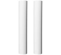 CATIEBYE 2pcs White Plastic Mailing Tubes for Posters and Artworks, Sturdy round Poster Storage Tubes with Secure Caps, for Students and Artists to Protect and Carry Documents