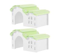 CATIEBYE 2pcs White Pvc Hamster Hideouts for Small Animals, Comfortable Sleeping Houses Designed to Relax Your Little Pet Sturdy Material for Longtime Use in Hamster Cages and Guinea Pig