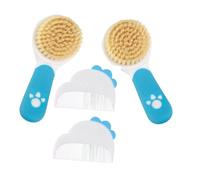 CATIEBYE 2Set Hair Brush and Comb Set with Soft Bristles for Newborns and Gentle Detangling and Scalp Care Essential Hair Accessories for Grooming