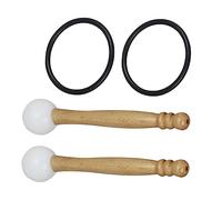 CATIEBYE 2sets Sound Bowl Mallets Wooden Percussion Mallets for Singing Bowl Scratch Design Lightweight