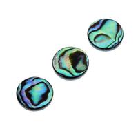 CATIEBYE 3 Pcs Small Abalone Shell Trumpet Finger Buttons, Musical Instrument Replacement Parts with Colorful Shell Inlay for Brass Trumpet Accessories