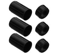CATIEBYE 3 Sets Black Plastic Flute Interface Protective Covers Break Resistance and Anti-dropping Features, Replacement Sleeves for Flutist Instrument Accessories
