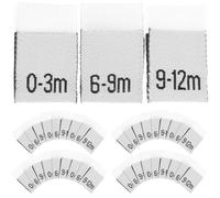 CATIEBYE 300pcs Sewing Clothing Labels Sewing Monthly Labels for Newborn Babies Moms Organizing Clothes Polyester Tags for Managing Wardrobe and Shower