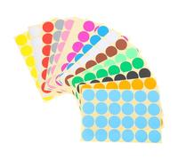 CATIEBYE 32 Sheets Round Color Coding Dot Labels 16 Colors Paper Stickers for Easy Organisation and Precise Information Management, Portable Circular Adhesive Dots for Office and Student