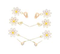 CATIEBYE 3pairs Daisy Flower Earrings Gorgeous Floral Ear Clips for Women Hypoallergenic Design for Daily Wear and Special Occasions