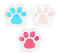 CATIEBYE 3pcs Adorable Cat Claw Foundation Sponge Pads for Liquid Powder Blush Concealer Compact Reusable Makeup Tools for Pink Blue Flesh Tone