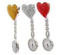 CATIEBYE 3pcs Fashionable Nurse Lanyard Watch Alloy Glass Nursing Pocket Watch for Her Leaving Gifts