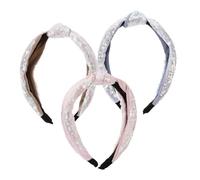 CATIEBYE 3pcs Knot Wide Headband for Women Lightweight Decorative Twisted Hair Bands in Pink Sky Blue Comfortable All Day Wear Hair Accessories for Ladies