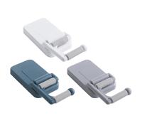 CATIEBYE 3pcs Mop Holder Wall Mounted Adhesive Hooks for Organizing Brooms and Mops with Abs PVC Material Suitable for Bathrooms and Household Use Space Saving Hanger Random Color