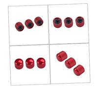 CATIEBYE 3pcs Red Metal Effect Pedal Control Knobs for Electric Guitar Bass Amplifier Durable Replacement Knobs for Guitar Volume Tone