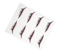 CATIEBYE 4 Pairs Pink Glitter Adhesive Eyeliner Stickers with False Eyelashes Waterproof Eye Line Strip Tape for Women Temporary Eye Makeup