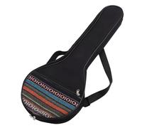 CATIEBYE 4 String Banjo Case Padded Protective Musical Instrument Storage Pouch Black Striped Pattern Suitable for Travel and Gig Use Random Style
