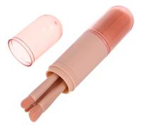 CATIEBYE 4in1 Travel Makeup Brush Set for Women with Cover, Portable Mini Makeup Brushes in Pink, Convenient Artificial Fiber and Metal Materials for Eyeshadow, Blending, Powder, on The