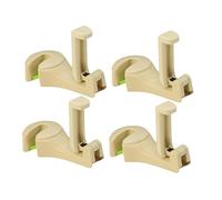 CATIEBYE 4pcs Beige Car Hanging Hooks Multi Function Vehicle Seat Back Organizers Lightweight Portable for Shopping Bags and Backseat Storage