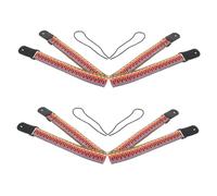 CATIEBYE 4pcs Braided Ukulele Strap Adjustable Bohemian Cotton Shoulder Belt Guitar Accessory for Ukulele Banjo Artistic Instrument