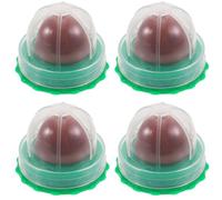 CATIEBYE 4PCS Catnip Lollipop Treats for Cats and Kittens Interactive Edible Cat Candy Snacks with Tongue Exercise Support Hygienic Storage Cover and Appetite Enhancer for Indoor Play