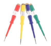 CATIEBYE 4pcs Compact and Reliable Electric Voltage Detector Pen Screwdriver with Steel Material for Safe Live Wire Testing in Electrical Circuits and Home Improvement Random Color