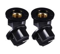 CATIEBYE 4pcs Electric Guitar Bass Knob Caps Replacement Part Black round Tone Control Knobs Practical Volume Rotary for Guitar Accessories