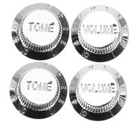 CATIEBYE 4pcs Electric Guitar Top Hat Knobs Volume Control Knobs for Guitar Tone Adjustments Practical Instrument Accessories for Musical Instrument Use