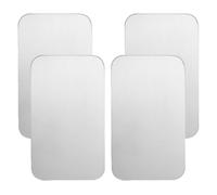 CATIEBYE 4Pcs Pet Cooling Mat Aluminium Board 10X6Cm for Rabbit Hamster Chinchilla Hedgehog Summer Sleeping Pad Heat Dissipation Bed