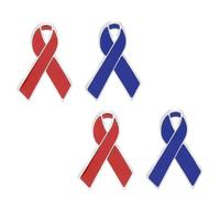 CATIEBYE 4pcs Red Ribbon Alloy Breastpin for World Day Awareness Breast Pin Decor Charity Badge Souvenir Accessory to Support Fight and Public Advocacy