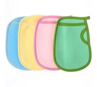 CATIEBYE 4Pcs Shower Gloves Exfoliating Bath Mitts Soft Comfortable Body Scrubbing Gloves for Gentle Skin Care, Back Scrubber Bath Supplies in Blue Pink Green Yellow