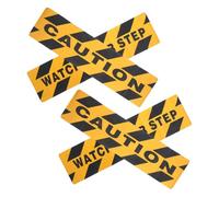 CATIEBYE 4pcs Watch Your Step Slip Floor Tape with Strong Adhesive Non Slip Stair Warning Strips for Outdoor Steps and Walkways Safety Caution Decals for High Traffic Areas