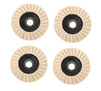 CATIEBYE 4pcs Wool Felt Polishing Wheel Discs for Angle Grinder Soft Buffing Pads for High Coverage Flap Waxing Wheels Fit for Car and Restoration
