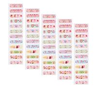 CATIEBYE 50pcs Assorted Colour Waterproof Breathable Pe Bandages Strips with Adhesive for Small Cuts and Scrapes Practical Single Use Wound Protective Stickers Assorted Style