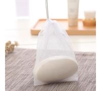 CATIEBYE 50pcs Double Foaming Net Soap Bags for Handmade Soap Quick Bubbles Drawstring Closure Mesh for Face Cleansing Pore Cleaning Easy Drying and Hanging