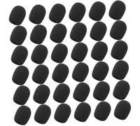 CATIEBYE 50pcs Microphone Windscreen Covers Soft Sponge Microphone Shield for Headset Lavalier and Handheld Mics for Ktv Stage and Outdoor Activities