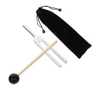 CATIEBYE 528hz Chakra Tuning Fork Set Aluminum Alloy Healing Musical Instrument Resonator Box for Nerve Sensory Therapy Silver