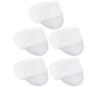 CATIEBYE 5pcs Anti-static Working Cap for Dust-free Workshop, Lightweight and Washing Resistant White Polyester and Mesh Fabric Protective Hat for Factory and Electronics Industry