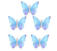 CATIEBYE 5Pcs Butterfly Headband Hairclips with Pretty Bowknot Design, Lightweight Stainless Steel Hair Ornaments Gentle on Hair, for Women and Ladies Everyday Styling