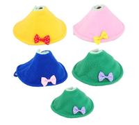 CATIEBYE 5PCS Parrot Anti-pecking Neck Collars Multi-color Protective Neckwear for Preventing Biting and Scratching Suitable for Cockatiels Budgies Conures Stylish and Practical Accessory