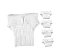 CATIEBYE 5Pcs Reusable Cotton Diaper Inserts White for Boy Girl Months Thick Absorbent Gauze Liners Breathable Washable Nappy Pads for Cloth Diaper Covers