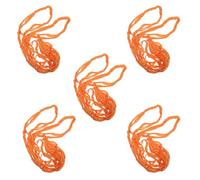 CATIEBYE 5pcs Yellow Nylon Hay Feeder Bag for Livestock with Thickened Mesh Net and Strengthened Edge Stitching, Heavy Load Capacity, for Farm and Stable Use with Large Mouth Design