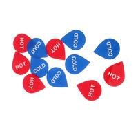 CATIEBYE 6pairs Hot and Cold Water Signs Self Stick Labels for Pipes Bathrooms Warning Labels for Hand Washing Kitchen Stickers for Cold and Hot Functions Acrylic Stickers