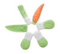 CATIEBYE 6pcs Ceramic Vegetable Series Chopstick Rests Spoon Rack Kitchen Utensil Holder for Chopsticks Forks and Spoons Elegant Tableware Stand for Clean Dining Environment