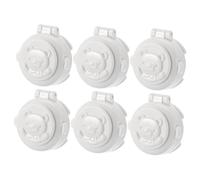 CATIEBYE 6pcs Childproof Stove Knob Covers for Boy Girl Safety Oven Lock, White Plastic Material with Easy Operation and Child Safety Features, Kitchen Stove Protection