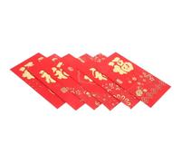 CATIEBYE 6pcs Chinese Style Red Envelope Lucky Money Bag Fu Character Paper Red Envelopes for Chinese New Year Wedding Friends Family